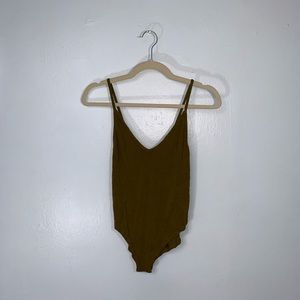 BOOHOO: Army Green Bodysuit